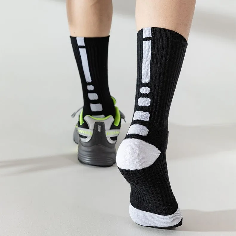 Brute Rabbit Basketball Socks Men's 1 Pack Black White-3