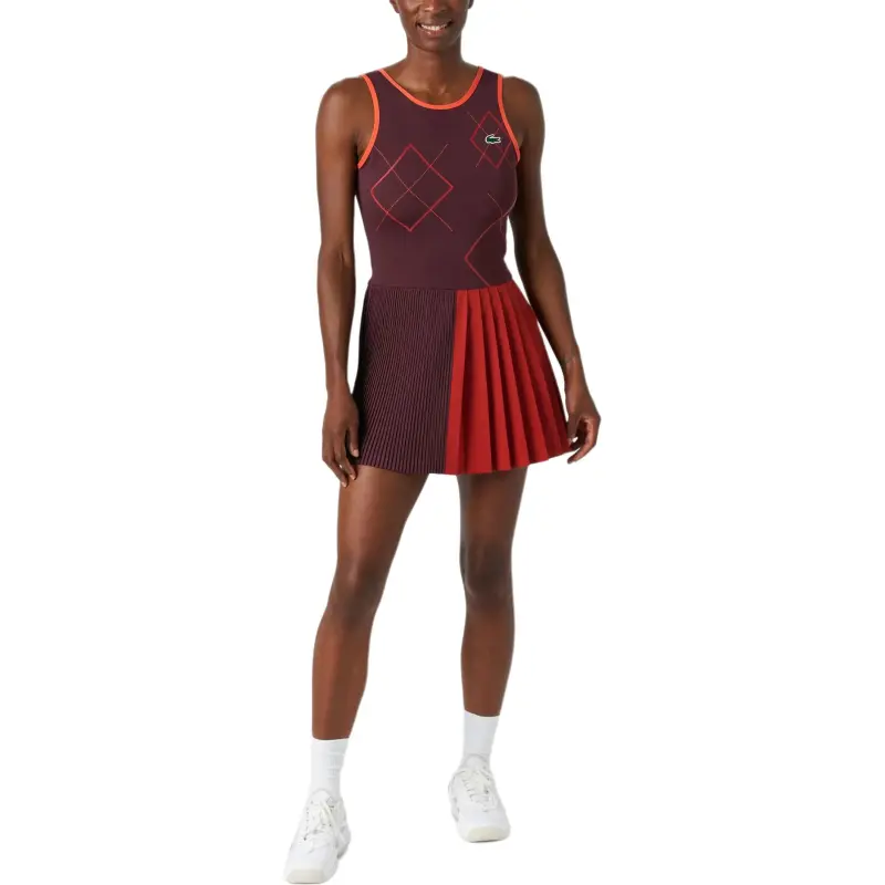 LACOSTE Skirt Set Women's Bordeaux/Orange-3