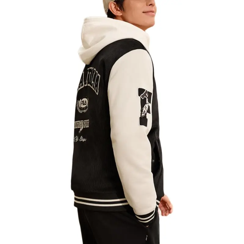 FILA FW24 Baseball Jacket Men's Jet Black-4