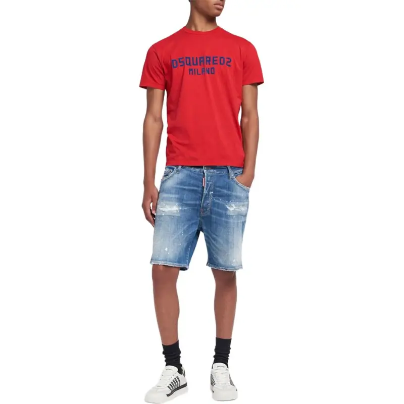 DSQUARED 2 Logo Printed Crewneck T Shirt-2