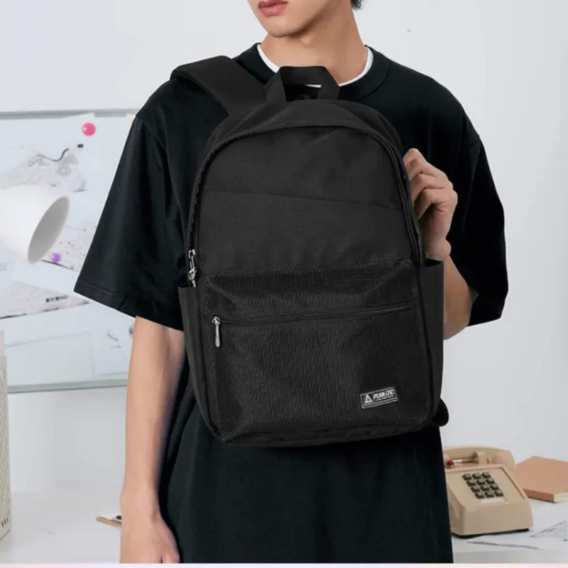PEAK Fabric Backpack Regular Unisex Black-3