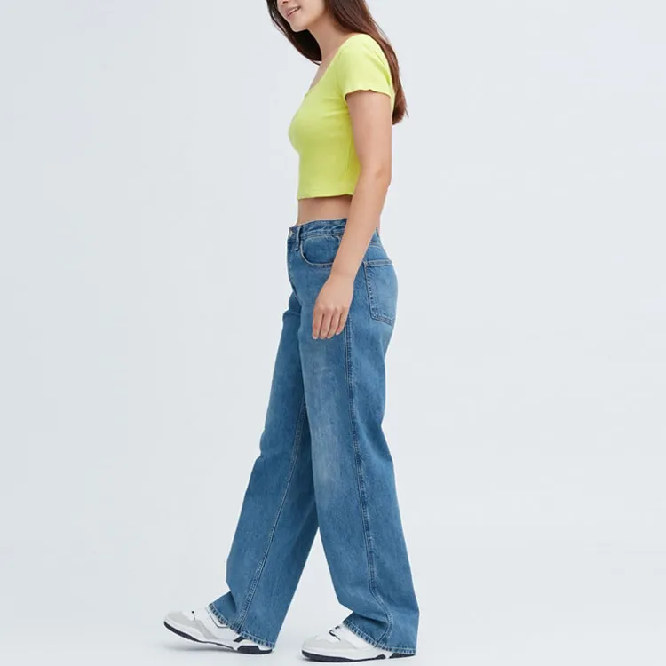 UNIQLO Crop Tops Women's Bright Yellow-2