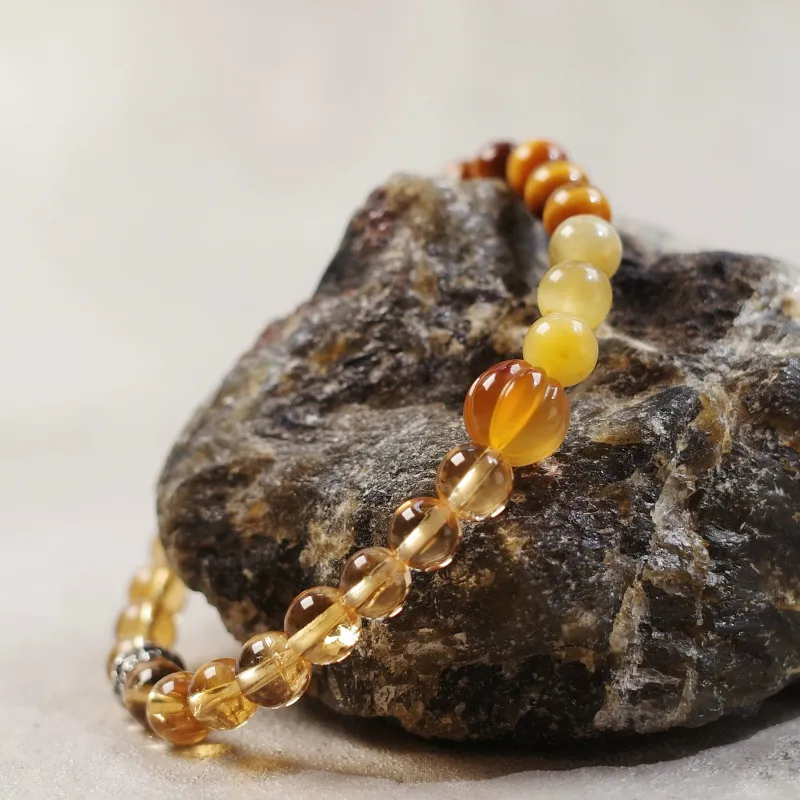 Empress 47 Concept Tiger's Eye Stone Rain Of Wealth Beaded Bracelet Unisex-2