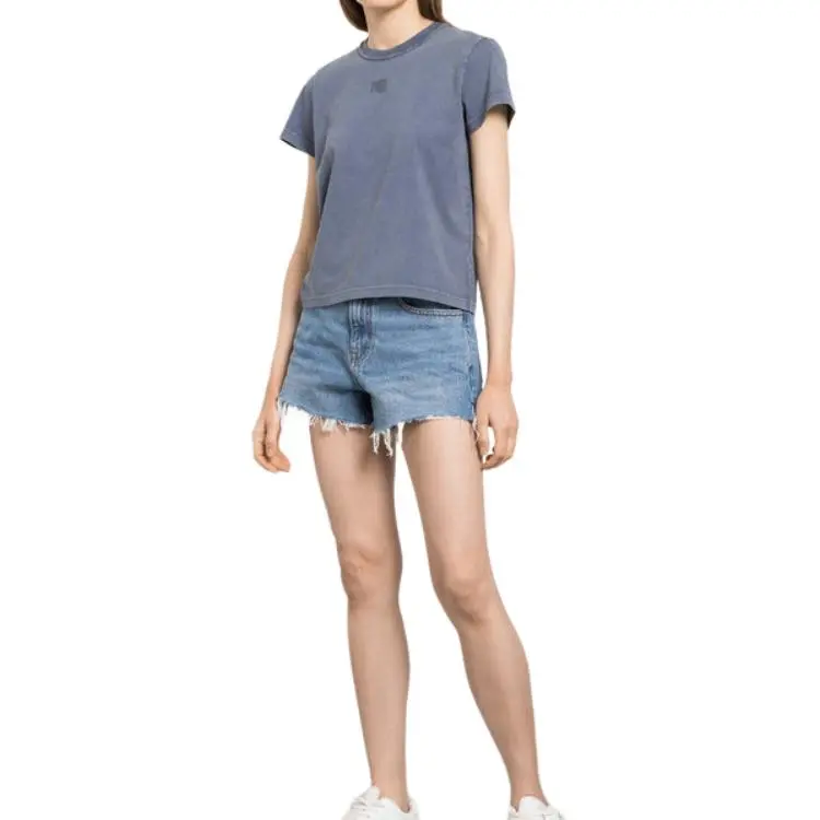 T By Alexander Wang Essential Jersey Shrunk Tee Motor Grey-4