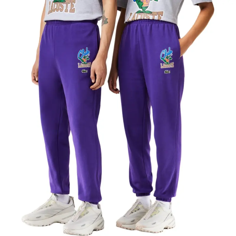 LACOSTE Iconic print Cotton Track Pants-4