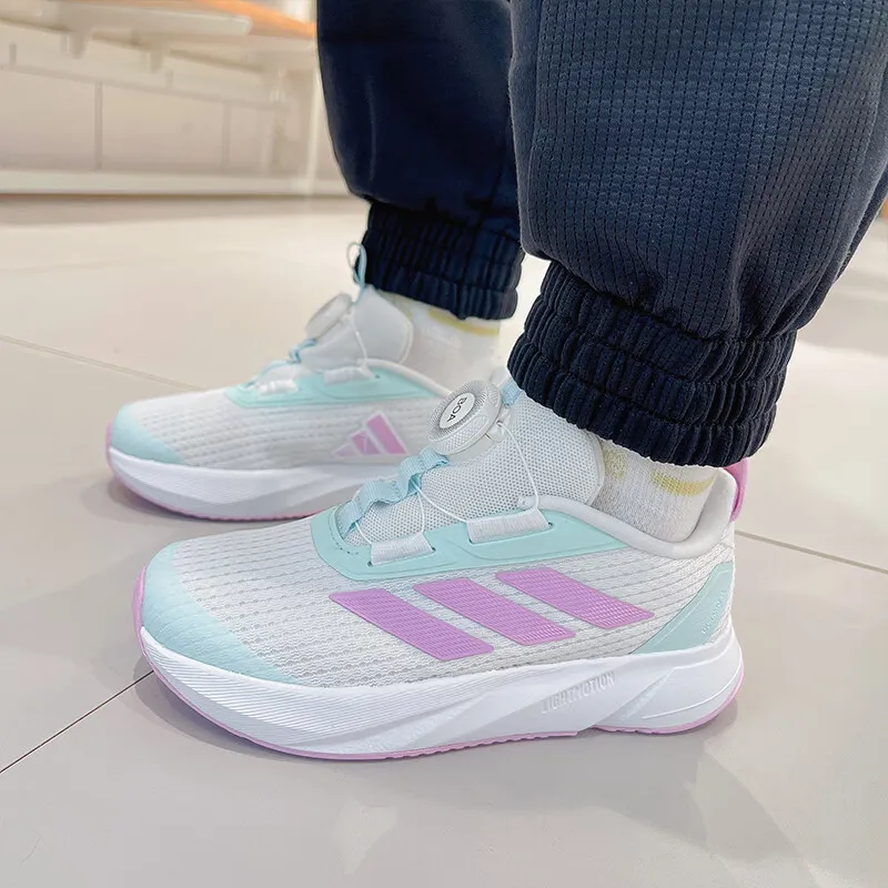 Adidas Duramo Sl Abrasion Resistant Low Top Kids Lifestyle Shoes White Pink Kids'-1