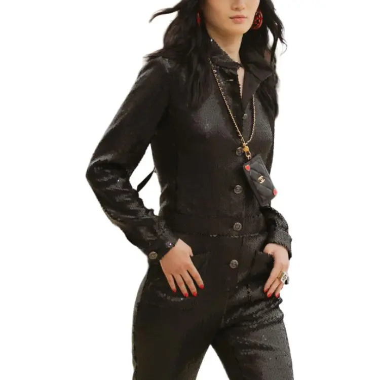 CHANEL Jumpsuits Women's Black-2