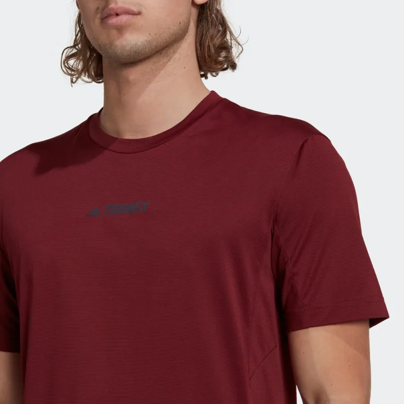 Adidas Terre T Shirt Men's Dark Red-3