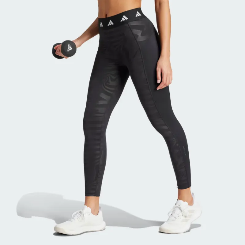 Adidas Free Shipping With AdiClub Techfit Printed 7/8 Leggings-1