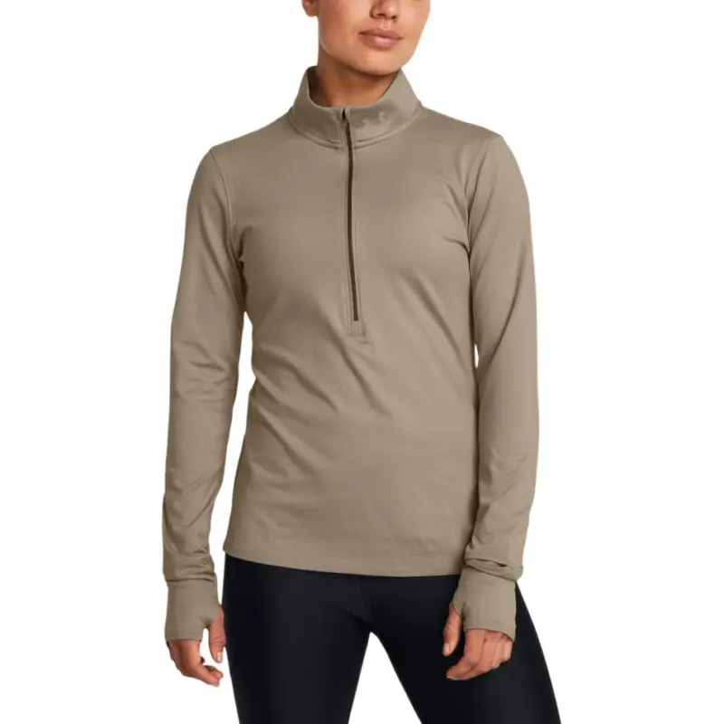 Under Armour Set-in Sleeve T-Shirt Women's Wild Cow Leather Khaki-2