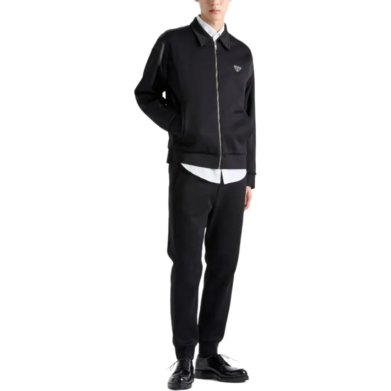 PRADA Logo Detailed Zip Up Jacket-3
