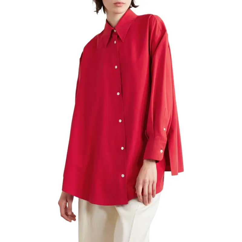 THE ROW Andra Silk Shirt-1