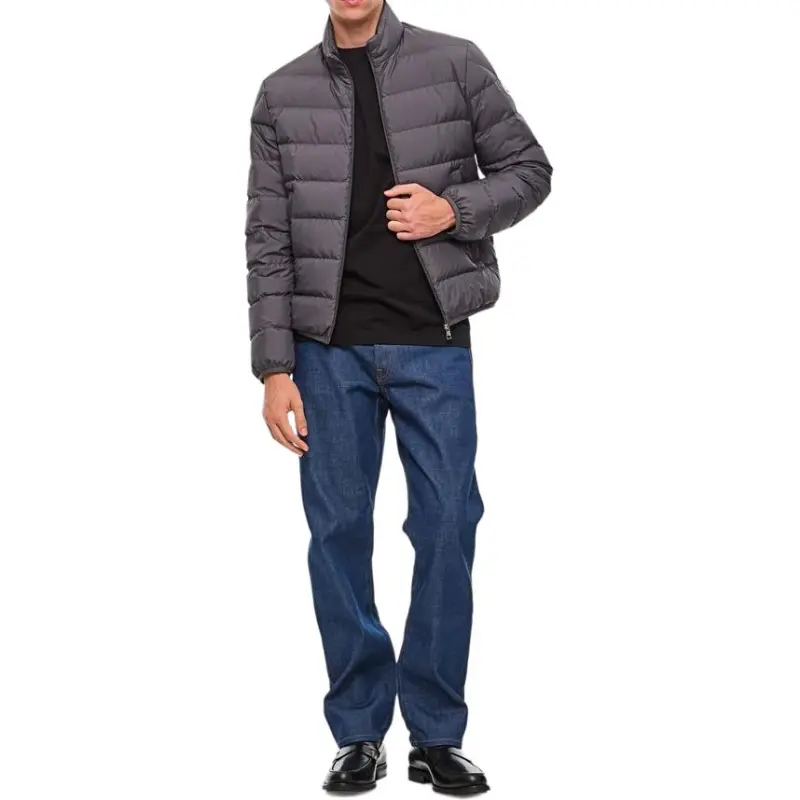 Moncler Logo Patch Mock Neck Padded Jacket-3