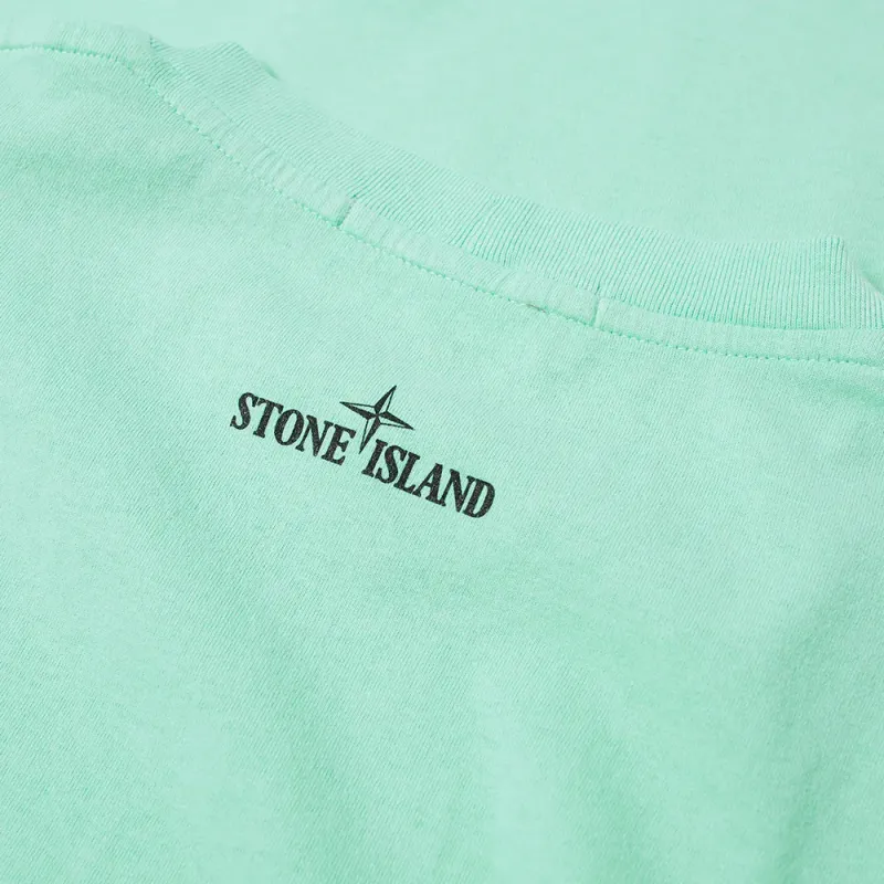 STONE ISLAND T Shirt Men's Aqua Green-4