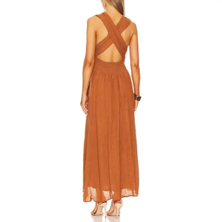 FAITHFULL THE BRAND Sleeveless Dress Women's Orange-1