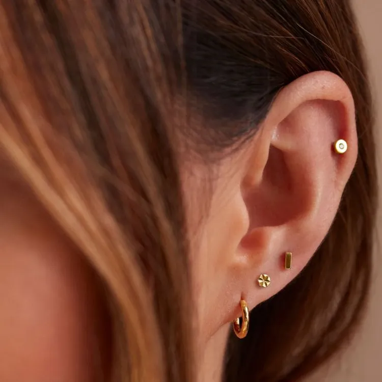 Monica Vinader 14kt Yellow Gold Siren Star Single Earring-2