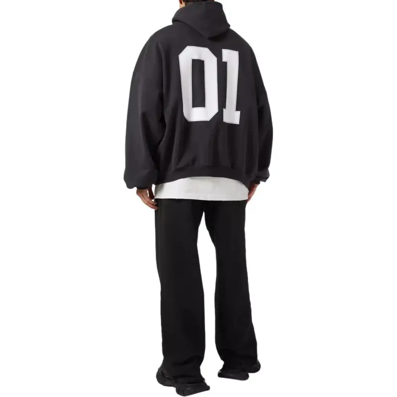 Balenciaga SS25 Sweatshirt Loose Fit Men's Black-6
