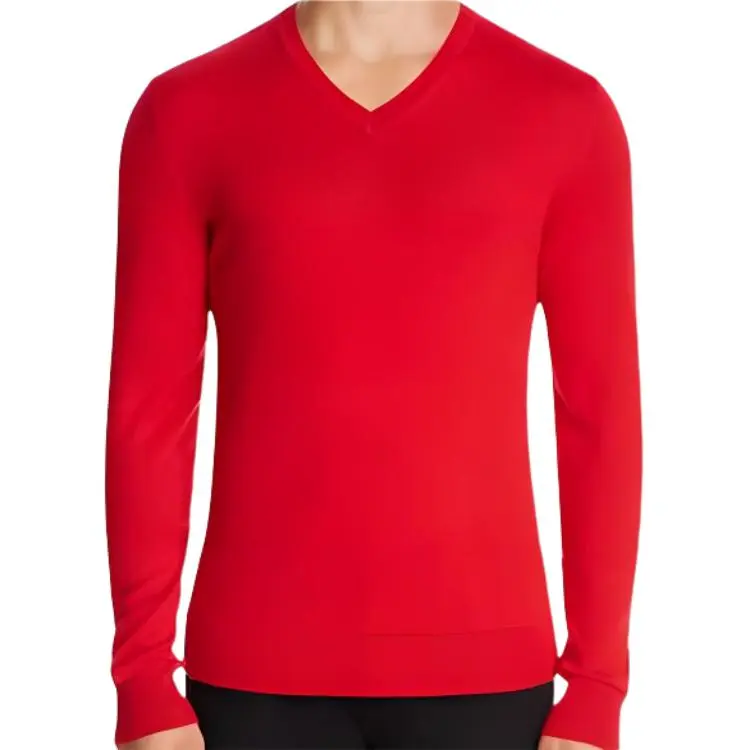 Burberry Cashmere Sweaters Men Red-4