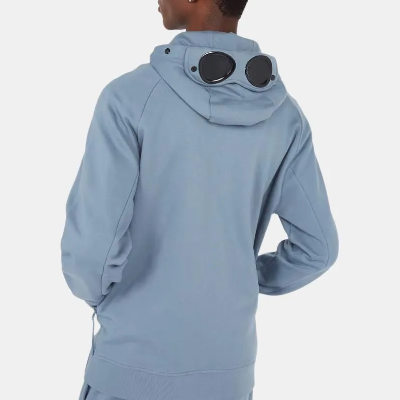 C.P.Company Diagonal Raised Fleece Goggle Zipped Hoodie-4