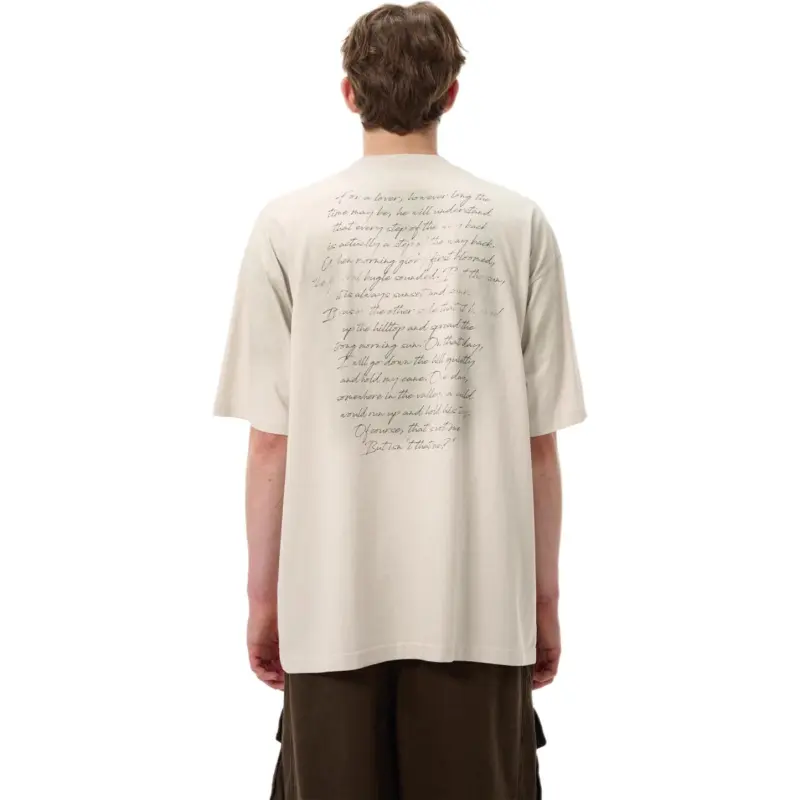 VINMUK Drop Shoulder Sleeve T Shirt Unisex Khaki-2