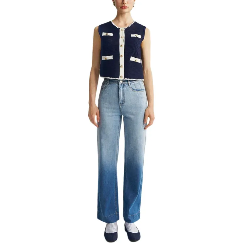 KARL LAGERFELD SS25 Vest Women's Navy Blue-1
