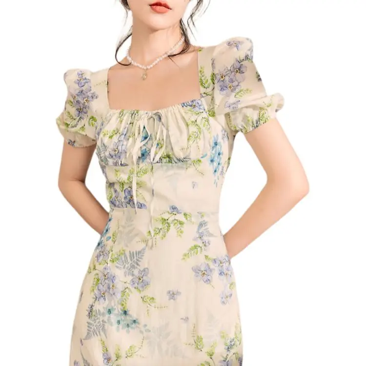 QIAOYUHUAZUN Short Sleeved Dresses Women's Multicolor-4