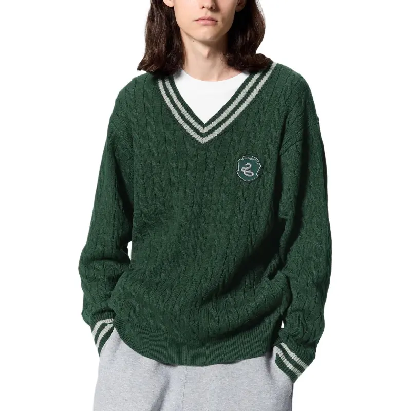 GU Harry Potter Collaboration Sweaters Men Dark Green-1