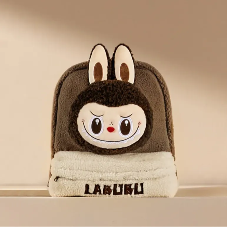 POP MART Polyester Backpack Women's Brown-3