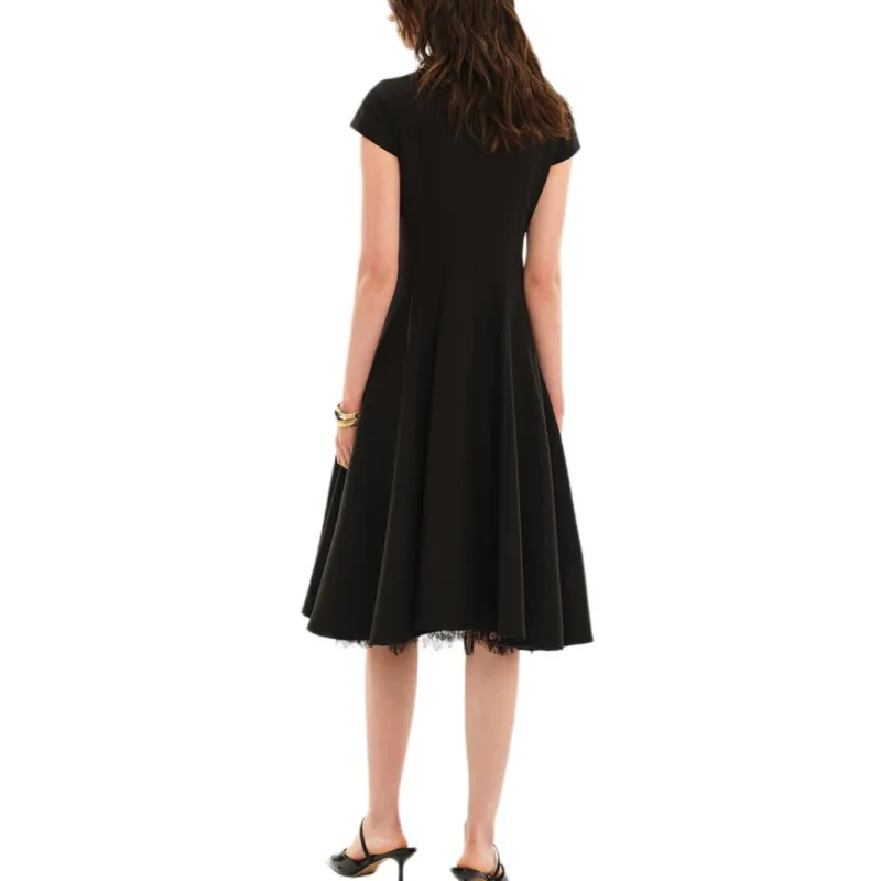 KARL LAGERFELD SS25 Short Sleeved Dress Women's Black-1