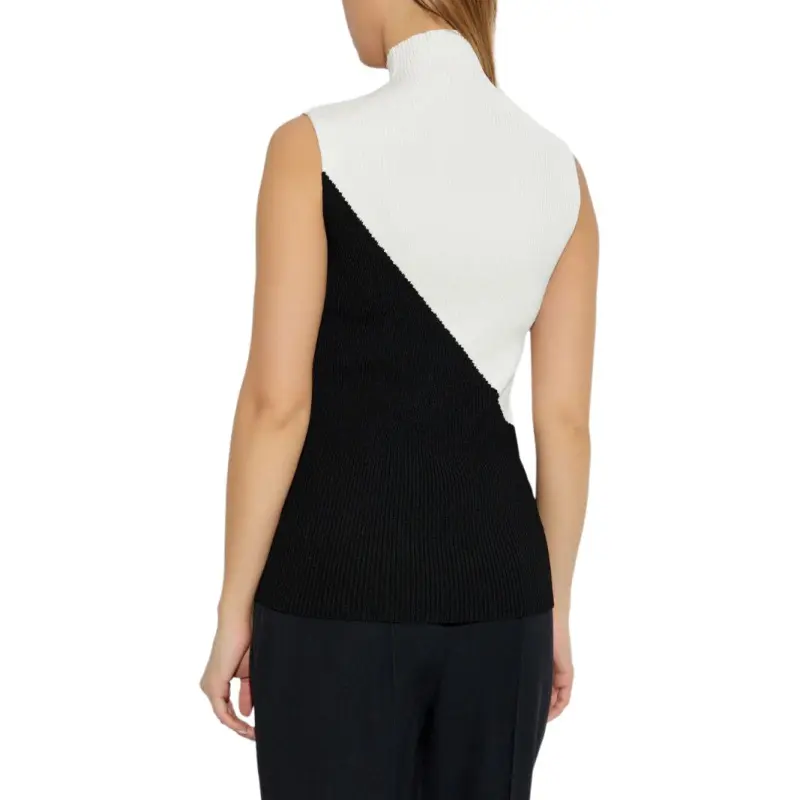 BALMAIN Logo Intarsia Turtleneck Ribbed Top-2