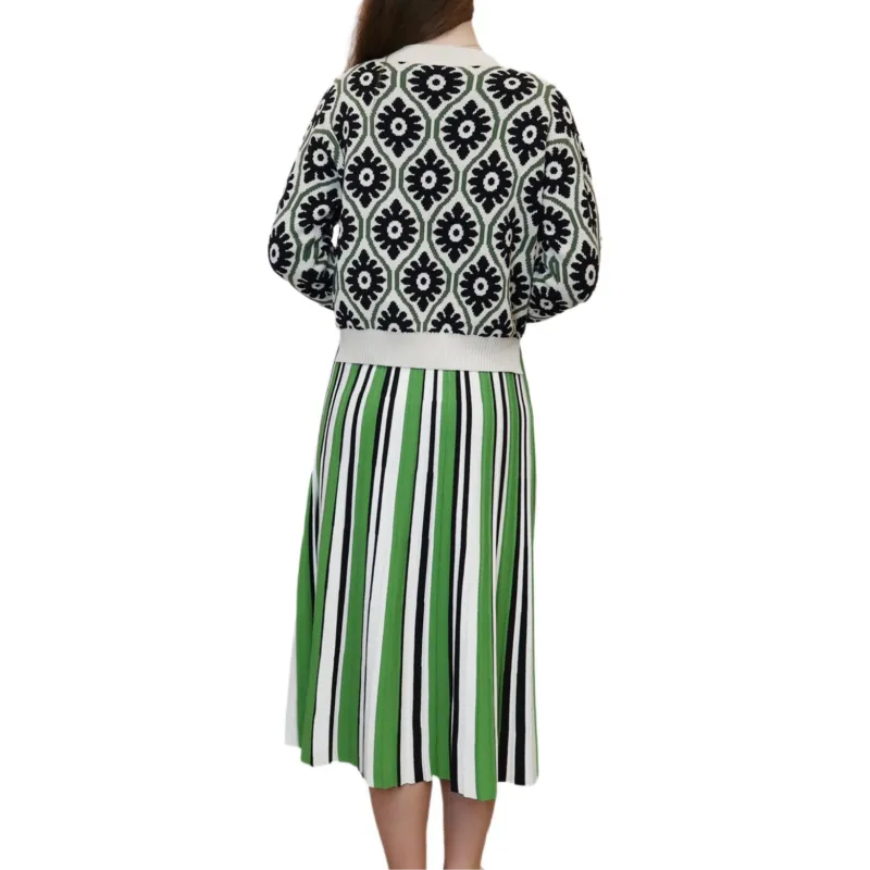 WEEKEND MaxMara SS23 Casual Long Skirt Women's Green-2