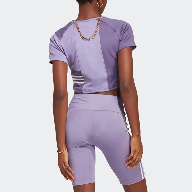 Adidas Originals Crop Tops Women's Purple-2