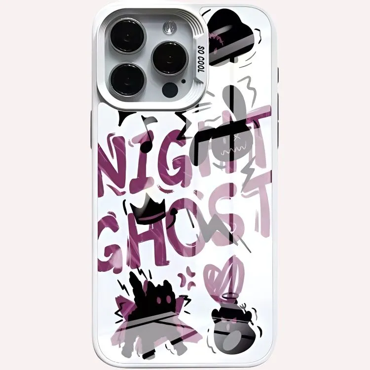 Wei Xin Acrylic Material Scared Ghost Phone Cases Compatible With IPhone 16/15 Pro Max/Apple 13/14 Pro/Max-1