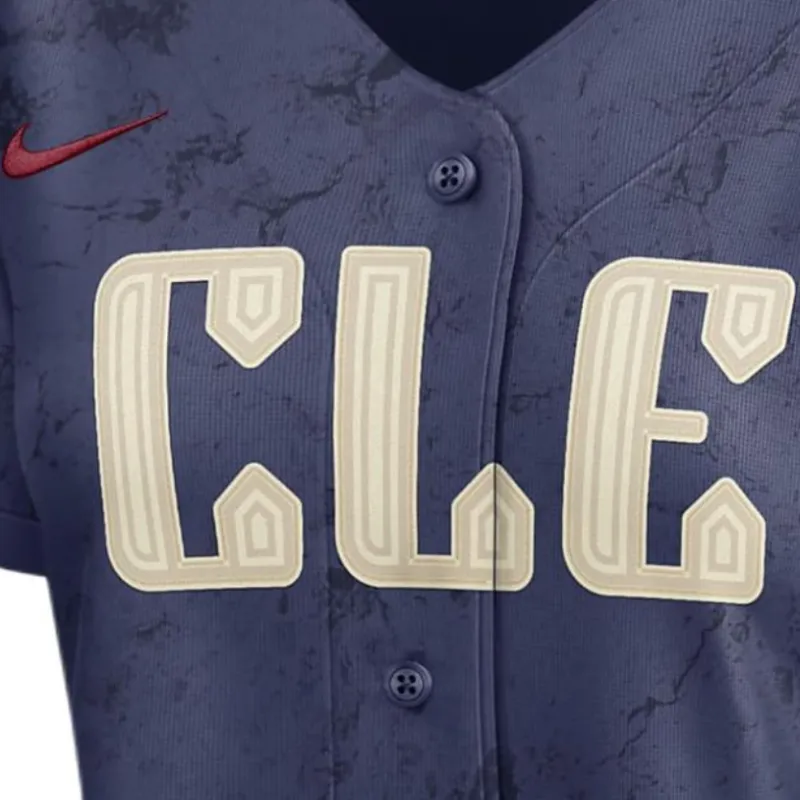 Nike x MLB Shane Bieber Cleveland Guardians City Connect Baseball Jacket Women's Marine Blue-2