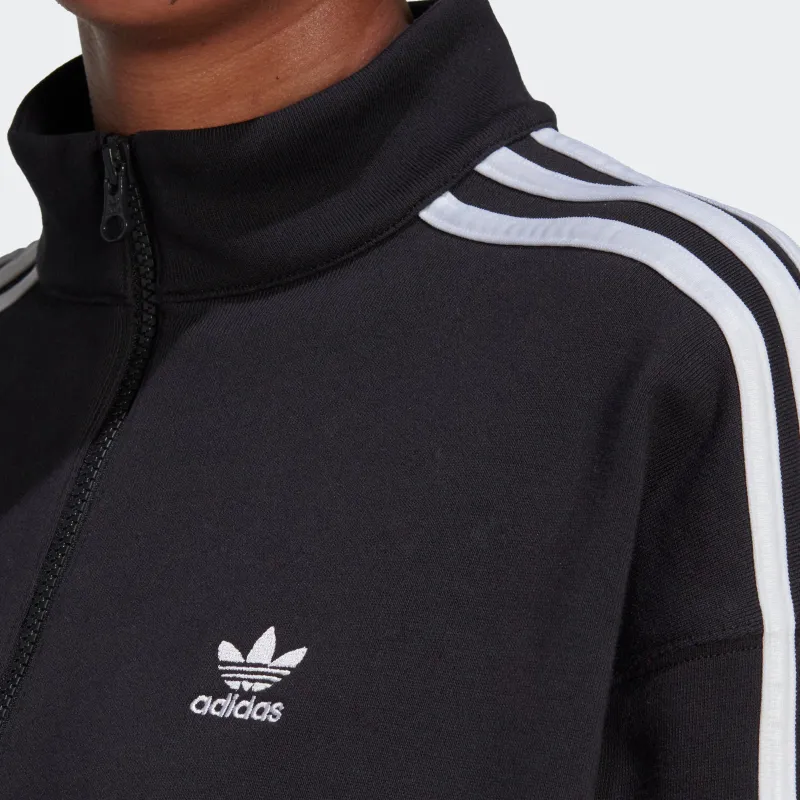adidas originals Adicolor Trefoil Quarter-Zip Sweatshirt Black-5