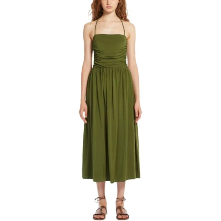 WEEKEND MaxMara Slip Dress Women's Green-1