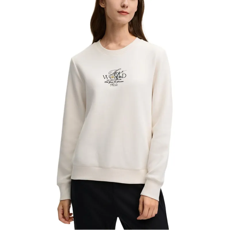 FILA Sweatshirt Women's Light Beige White-2