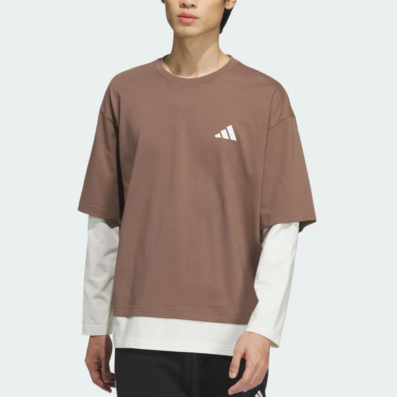 Adidas FW24 TOP T Shirt Men Brown-1