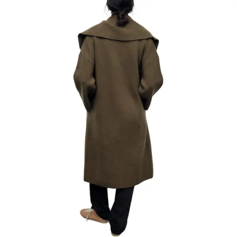 ZARA Coats Women's Green-3