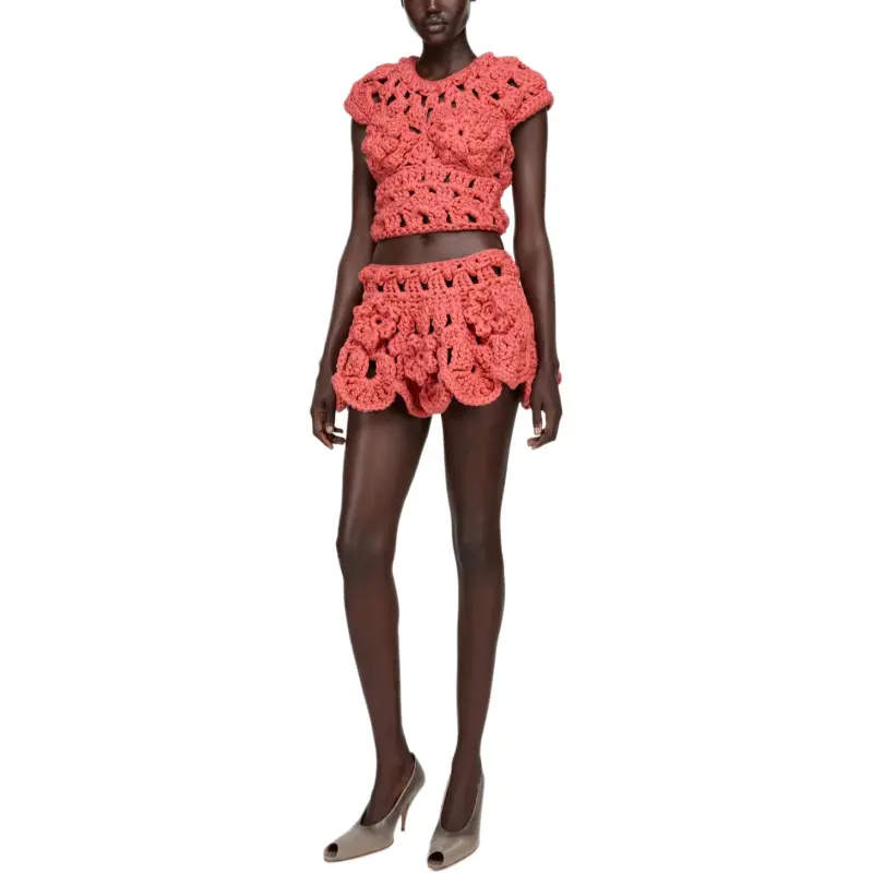 Acne Studios Casual Short Skirts Women's Coral Red-2