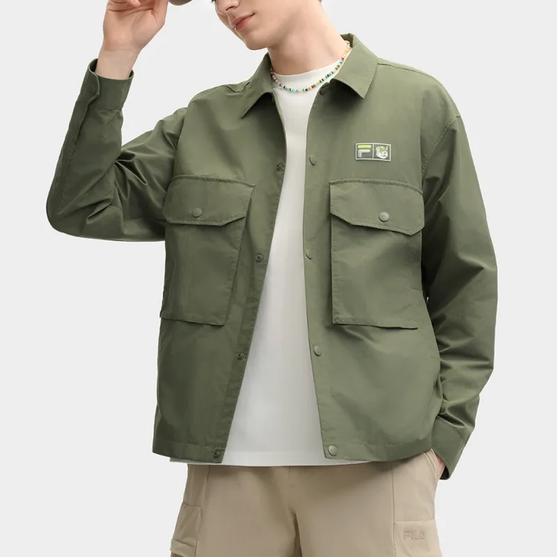 FILA x MAISON KITSUNE ORIGINALE Shirt Men's Mugwort Medium Green-2