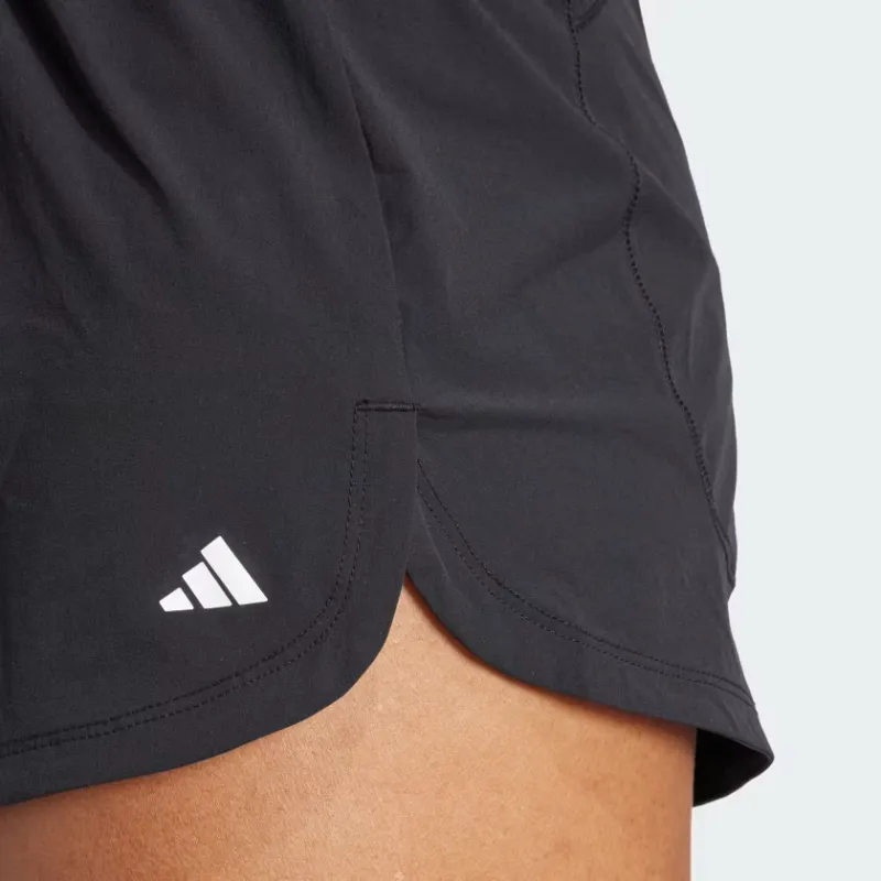 Adidas Pacer Stretch-Woven Zipper Pocket Lux Shorts Sports Shorts Women's Black-4