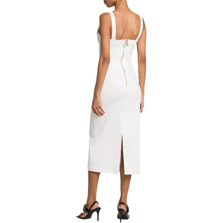 VERSACE JEANS COUTURE Sleeveless Dress Women's White-4