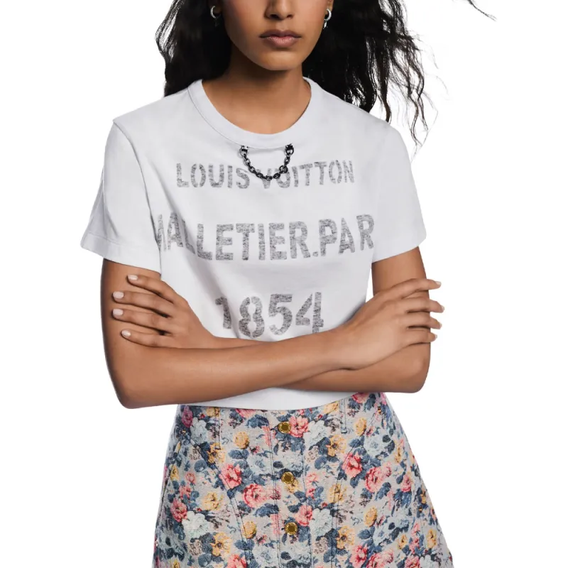 LOUIS VUITTON Stencil Signature Crop Top-4