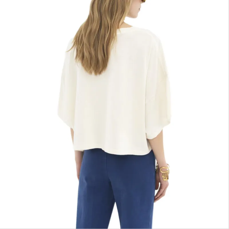 Chloé Logo Detailed Oversized Cropped T Shirt-3