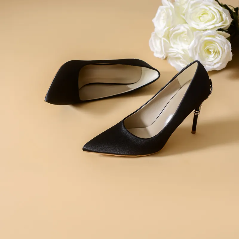 YAFEI XUANYU Slim Heel High Heels 10cm Women's-16