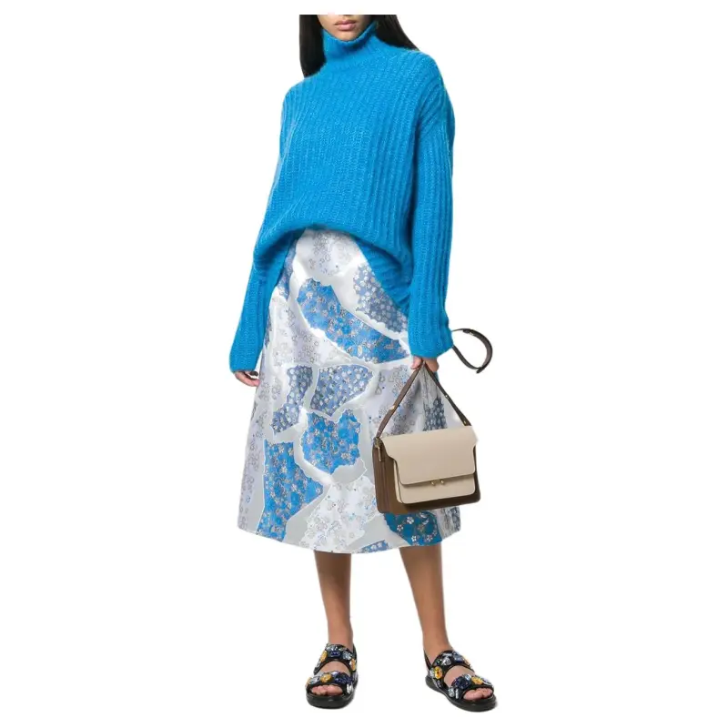 MARNI Trunk Cow Leather Trunk Bag, Shoulder Bag Women's Beige Brown-4
