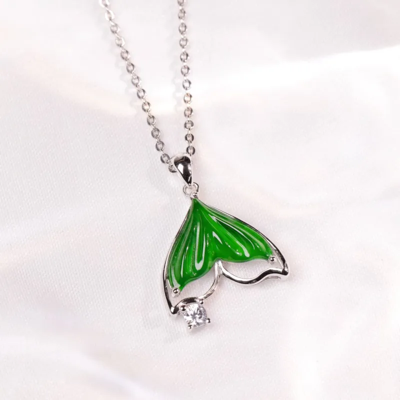 KALAIYIN Ice Glutinous Jadeite Necklaces Women's-1
