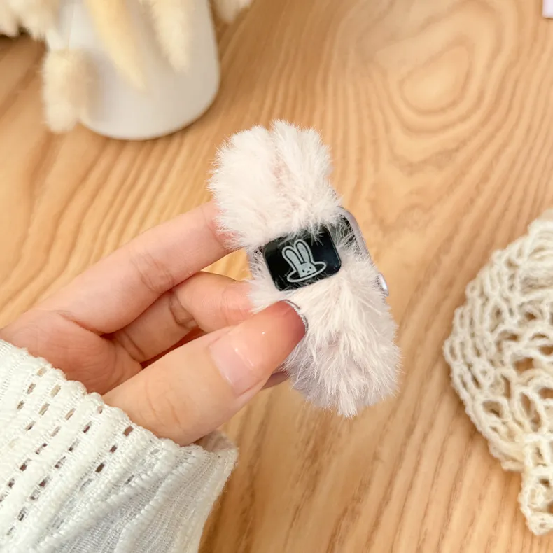 Mr. Strap Watch Band Apple Compatibility Plush Material-5