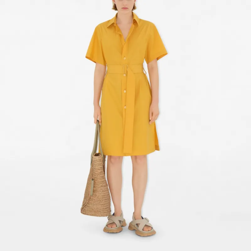 Burberry Short Sleeved Dress Women's Yellow-2